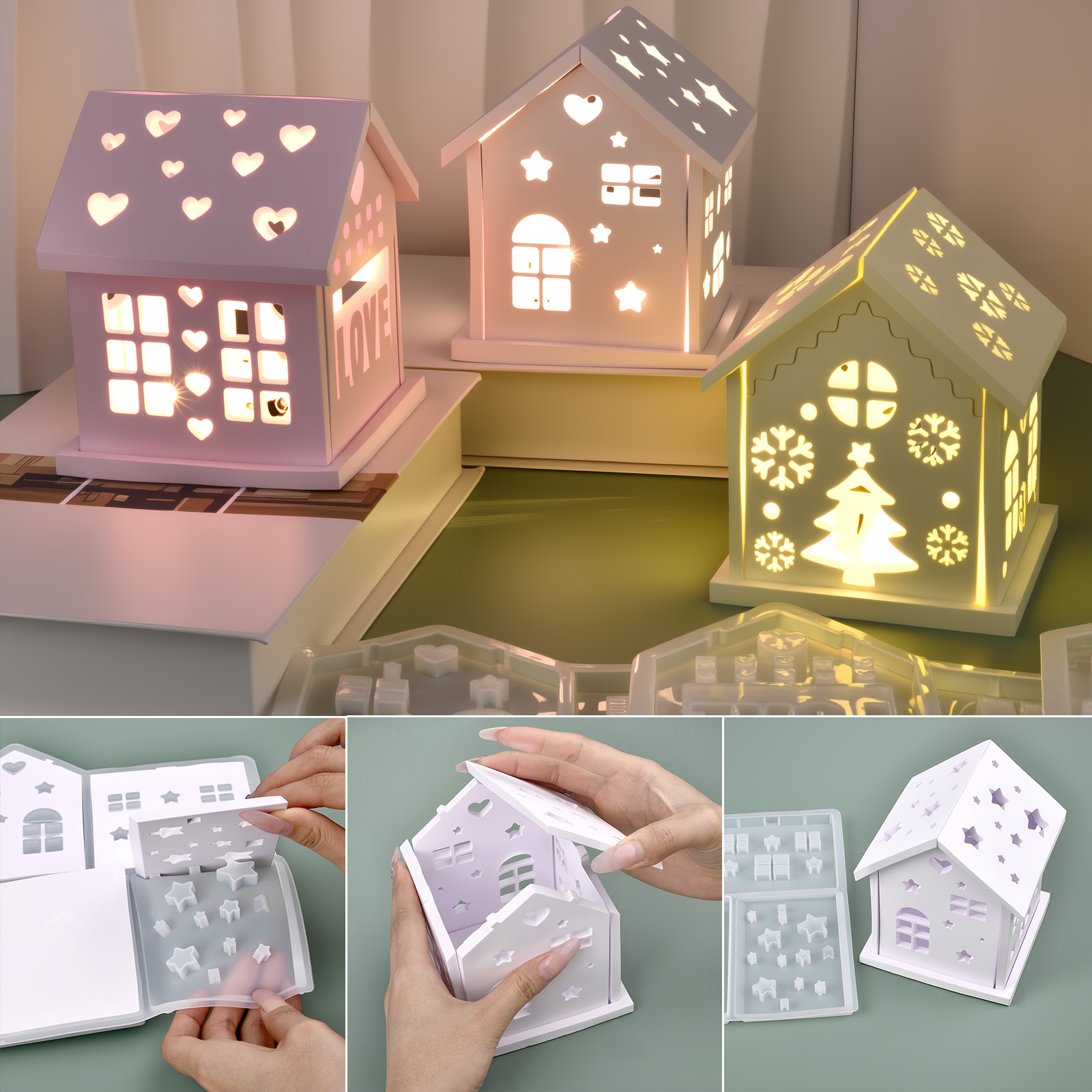 Candle Making Tutorial - Molde de silicona para casa 3D,