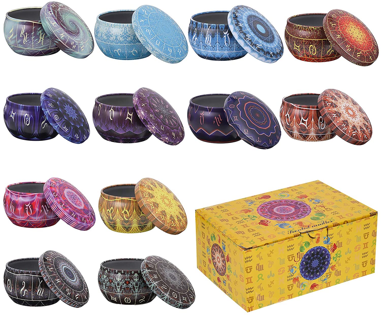 Candle Making Jars With Lids - Paquete de 12 latas para velas,