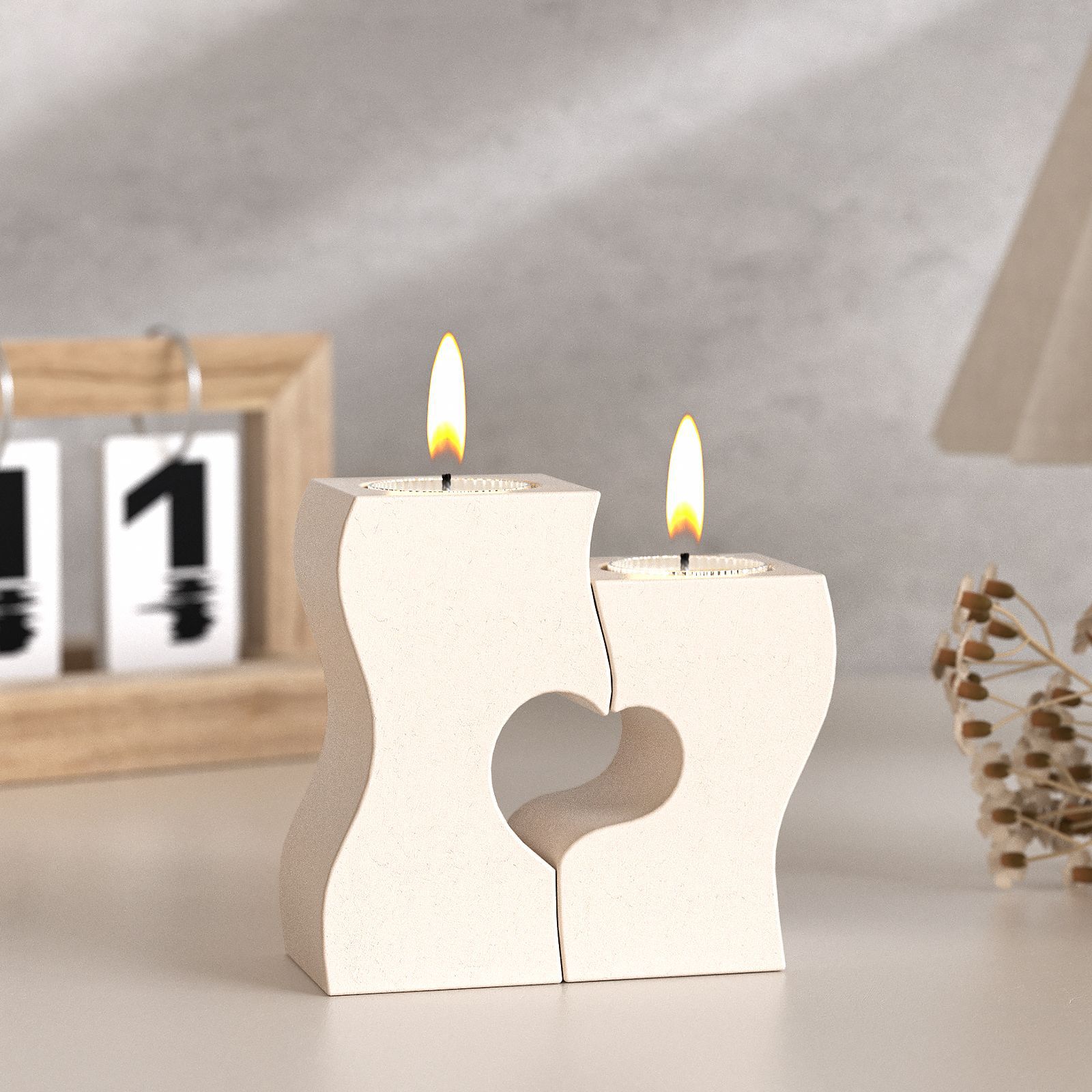 Candle Making Tutorial - S corazón candelabro moldes de silicona